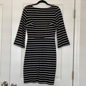 Old Navy striped dress with 3/4 length bell sleeves